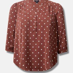 Harper Studio Crepe De Chine 3/4 Sleeve Blouse